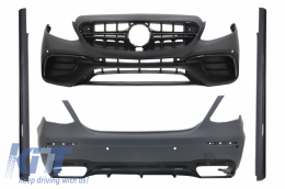 image-54-Body Kit für Mercedes E W213 16-19 E63 Look Stoßstange Seitenschweller Gitter