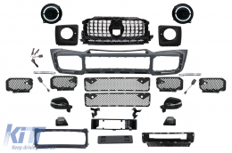 Body Kit für Mercedes G W463 08-17 G63 G65 W464 Stoßfïänger LED Licht Grill-image-6100300