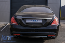 Body Kit für Mercedes S W222 13-06.17 Langversion Auspuffspitzen S63 Look-image-6091098