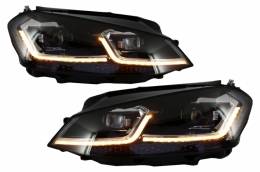 Body Kit für VW Golf 7 12-17 Stoßstange Scheinwerfer LED Dynamisch G7.5 Look-image-6048552