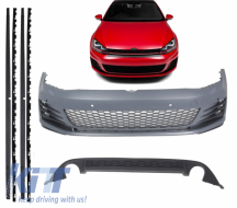 Body Kit für VW Golf 7 VII 13-16 Stoßstangengitter Seitenschweller GTI Look-image-5995368