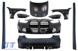 image-19-Body Kit gia BMW Seirá 3 F30 Metatropí se 2021+ G80 M Design Profylaktíras Provoleís