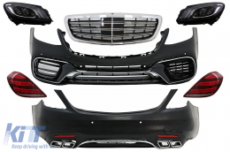 image-40-Body Kit gia Mercedes S W222 13-06.17 Fóta exátmisis profylaktíra Facelift S63 Look