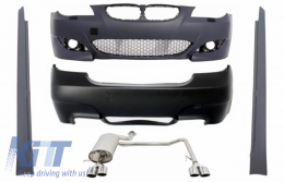 image-5-Body Kit katállhlo gia BMW Seirá 5 E60 (2003-2010) me Plíres svsthma exatmíseos Twin Double Quad kai Plaϊná Kit M5 Schediasmós