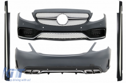image-30-Body Kit katállhlo gia Mercedes C-Class W205 Sedan (2014-2018) C63 Schediasmós