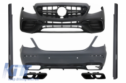 image-70-Body Kit katállhlo gia Mercedes E-Class W213 (2016-2019) E63 Schediasmós me Ákroi Exatmíseon Mavro