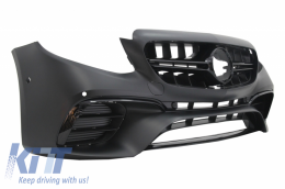 Body Kit katállhlo gia Mercedes E-Class W213 (2016-2019) E63 Schediasmós me Ákroi Exatmíseon Mavro-image-6049930