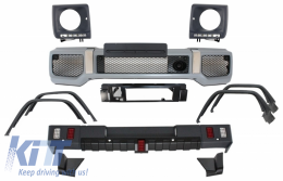 image-25-Body Kit katállhlo gia Mercedes G-Class W463 (1989-2018) G63 G65 Schediasmós with Epikalvmmata fterón Thóloi trochón kai Kalvmmata fóton LED Proboleís Hméras (DRL)