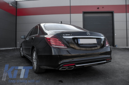 Body Kit katállhlo gia Mercedes W222 S-Class (2013-06.2017) S63 Schediasmós me Ákroi Exatmíseon-image-6063469