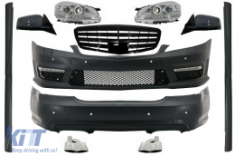 image-24-Body Kit Kühlergrillspiegel für Mercedes S-Klasse W221 05-09 LWB Facelift Design