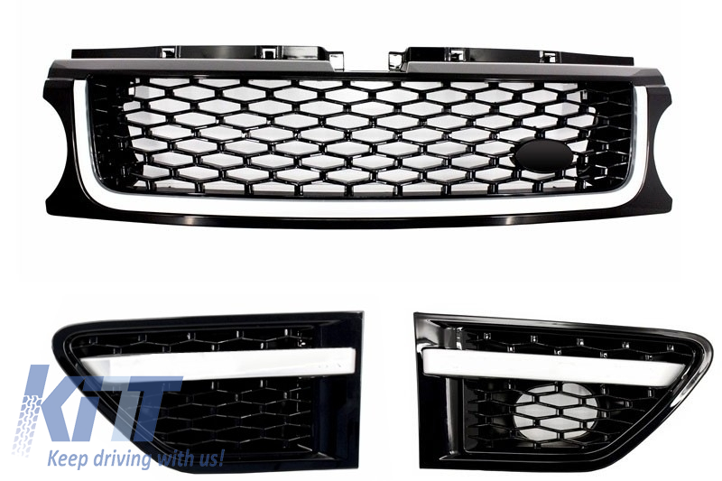 Kühlergrill Vents für Sport Facelift 09-13 L320 Autobiographie Grau Silber Kühlergrill Vents für Sport Facelift 09-13 L320 Autobiographie Grau Silber