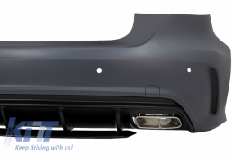 
Body kit lökhárítóval MERCEDES A W176 12-18 modellekhez, Facelift A45 dizájn, hűtőráccsal és kipufogóvégekkel-image-6049631