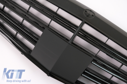 Body Kit LWB katállhlo gia Mercedes S-Class W221 (2005-2011) me Kentrikí grília Piáno Mavro kai ourá Ákroi Exatmíseon-image-6102708