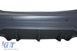 Body Kit me Athlhtikó Emprós Grília Mavro katállhlo gia Mercedes C-Class W204 (2007-2014) Ananéosh C63 Schediasmós-image-6024841