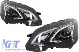 Body Kit me Fanária Emprós LED kai Fotistiká Píso Fóta Light Bar katállhlo gia Mercedes E-Class W212 Ananéosh (2013-2016) E63 Schediasmós-image-6070380