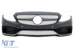
Body kit Mercedes C-osztály W205 Sedan 14+ modellekhez, lökhárító fényszóró, C63 AMG Dizájn-image-6046681