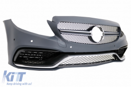 
Body kit Mercedes C-osztály W205 Sedan 14+ modellekhez, lökhárító fényszóró, C63 AMG Dizájn-image-6046682