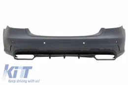 Body Kit подходящ за Mercedes E-Class W212 Facelift (2013-2016) с Накрайници за ауспух E63 A-Design Черен Exclusive Editon-image-6044016