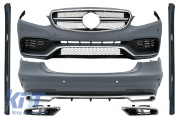 
Body kit Mercedes W212 E-osztály Facelift (2013+) modellekhez, lökhárító kipufogóvégek, E63 Dizájn-image-6045703