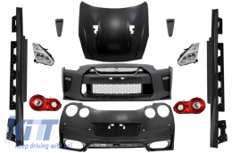 image-25-
Body kit Nissan GT-R 08-17 modellekhez, Facelift 2017 Dizájn, lökhárító hűtőrács motorháztető fényszóró