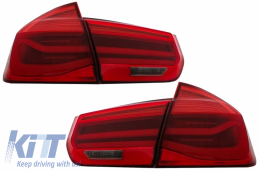Body Kit para BMW 3 F30 11-19 LED Luces traseras Dinámica Doble Gemelo Mofle Puntas Carbón-image-6065219