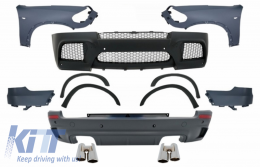 image-5-Body Kit para BMW X5 E70 07-13 X5M Look Guardabarros Cansada Silenciador Cromo