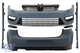 Body Kit para VW Golf 7 VII 12-17 Parachoque Rejillas Faldones laterales Difusor R-line Look-image-6017980
