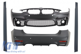 Body Kit per BMW 3 F30 11-19 EVO II M3 Look Twin Marmitta Punte Scarico Carbon-image-6044420