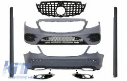 image-77-Body Kit per Mercedes E W213 16-19 Paraurti Griglia Punte GTR Sport Look Nero