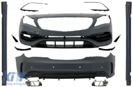 image-74-Body Kit per Mercedes W117 CLA 13-18 Facelift CLA45 Look Gonne Laterali Scarico