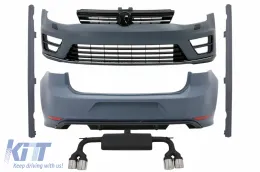 image-75-Body Kit per VW Golf 7 VII 13-17 R R20 Look Paraurti minigonne Sistema scarico