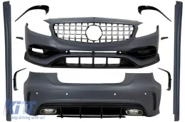 image-2-Body Kit pour Mercedes A W176 12-18 Facelift A45 Look Pare-chocs Grille