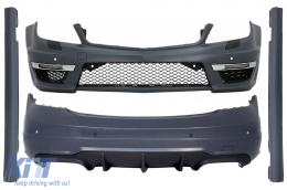 Body Kit pour Mercedes C W204 07-15 Pare-chocs Phares Facelift C63 Look-image-5998027