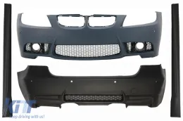image-11-Body Kit prikladan za BMW 3er E90 (2004-2008) (Non LCI) M3 Dizjan bez Svijetla za maglu/maglenke s bočnim pragovima