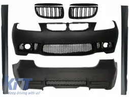 image-19-Body Kit prikladan za BMW E90 serije 3 04-08 Non-LCI M3 Dizjan s rešetkom s dvostrukim prugama Piano crna