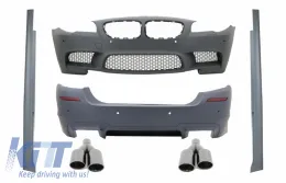 image-9-Body Kit prikladan za BMW F10 serije 5 (2011+) Prednji i stražnji Branik Bočne lajsne Savjeti prigušivača ispuha Quad M5 Dizjan s PDC i SRA
