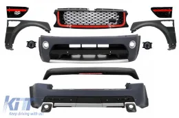 image-18-Body Kit prikladan za Land Range Rover Sport L320 Facelift (2009-2013) Autobiografski dizajn Black / Red Grille Edition