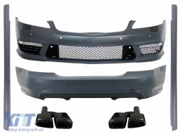 image-19-Body Kit prikladan za MERCEDES Benz W221 S-klasa 2005-2011 S63 S65 A-Design s vrhovima ispušnog prigušivača Black Edition SWB