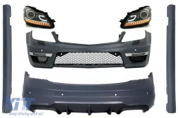 image-28-Body Kit prikladan za Mercedes C-klase W204 (2007-2015) Facelift C63 Dizjan s LED Prednja svijetla