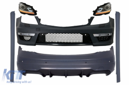 image-79-Body Kit prikladan za Mercedes C-klase W204 (2007-2015) Facelift C63 Dizjan s Prednja svijetla LED DRL
