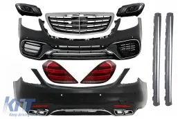 image-62-Body Kit prikladan za Mercedes S-klasu W222 Facelift (2013-06.2017) S63 Dizjan s LED svjetlima