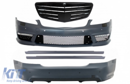 image-6-Body Kit prikladan za Mercedes W221 (2005-2011) S65 Dizjan sa središnjom rešetkom Piano crna i bočnim pragovima