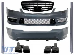 image-70-Body Kit prikladan za Mercedes W221 S-Class (2005-2011) S63 S65 Dizjan s prednjom rešetkom i vrhovima ispušnog prigušivača