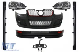 image-3-Body Kit prikladan za VW Golf Mk V 5 (2003-2007) GTI R32 Dizjan s kompletnim ispušnim sustavom i Prednja svijetla Xenon Look Chrome Edition