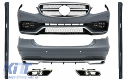 image-48-Body Kit Profulaktíras gia Mercedes W212 Ananéosh 13-16 E63 Look Exhaust Tips Skirts