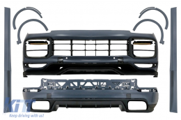 Body Kit Punte Quad per Porsche Cayenne 9Y0 18+ Conversione in Turbo & Aero Look-image-6080275