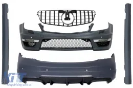 image-52-Body Kit s prednjom rešetkom Piano crna prikladan za Mercedes C-Class W204 (2007-2014) Facelift C63 GT-R Panamericana Dizjan