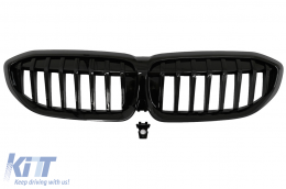Body Kit Spoiler Griglia per BMW 3 G20 G21 18-22 M Look Nero Diffusore Scarico Punte-image-6085181
