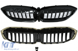 Body Kit Spoiler Griglia per BMW 3 G20 G21 18-22 M Look Nero Diffusore Scarico Punte-image-6085183