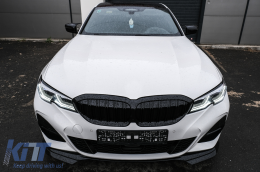 Body Kit Spoiler Griglia per BMW 3 G20 G21 18-22 M Look Nero Diffusore Scarico Punte-image-6092824